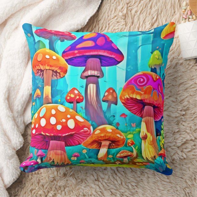 Giant Mushroom Cartoon Art Kussen (Deken)