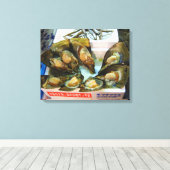 Giant Mussels Tsukiji Fish Market, Tokyo, Japan Canvas Afdruk (Insitu (Houten vloer))