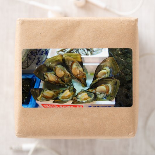 Giant Mussels Tsukiji Fish Market, Tokyo, Japan Etiket (Insitu)