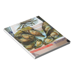 Giant Mussels Tsukiji Fish Market, Tokyo, Japan Notitieblok