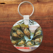 Giant Mussels Tsukiji Fish Market, Tokyo, Japan Sleutelhanger (Voorkant)