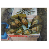 Giant Mussels Tsukiji Fish Market, Tokyo, Japan Snijplank (Voorkant)