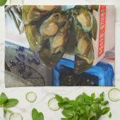 Giant Mussels Tsukiji Fish Market, Tokyo, Japan Theedoek (Gevouwen)