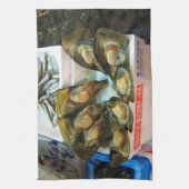 Giant Mussels Tsukiji Fish Market, Tokyo, Japan Theedoek (Verticaal)