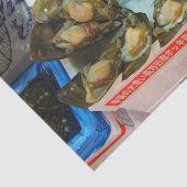 Giant Mussels Tsukiji Fish Market, Tokyo, Japan Tissuepapier (Detail)