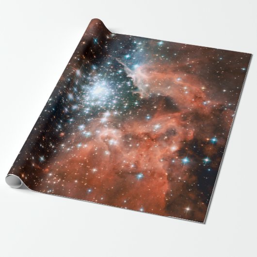 Giant Nebula Star Cluster Space Natuur Cadeaupapier (Uitgerold)