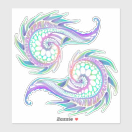 GIANT Neon Seashells Sticker