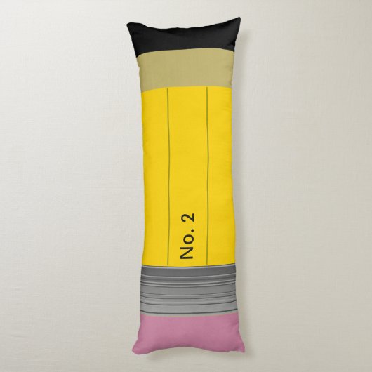 Giant No. 2 Potlood Body Kussen - Personaliseer he (Achterkant (Verticaal))