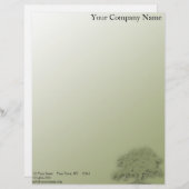 Giant Oak op een gebied van groen Briefhoofd Ontwerp (Voorkant / Achterkant)