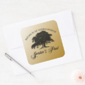 Giant Oak op Gouden Sticker (Envelop)