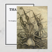 Giant Octopus  1801 Etching Bedankkaart (Voorkant / Achterkant)