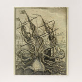Giant Octopus  1801 Etching Legpuzzel (Verticaal)