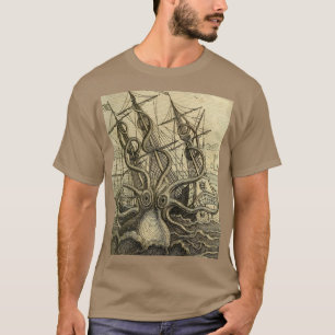 Giant Octopus 1801 Etching T-shirt