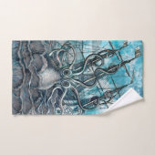 Giant Octopus Blue Zee Monster Sailboat Bad Handdoek (Handdoek)