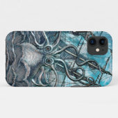 Giant Octopus Blue Zee Monster Sailboat Case-Mate iPhone Case (Achterkant (horizontaal))