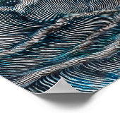 Giant Octopus Blue Zee Monster Sailboat Poster (Hoek)