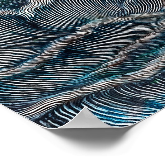 Giant Octopus Blue Zee Monster Sailboat Poster (Hoek)