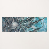Giant Octopus Blue Zee Monster Sailboat Yogamat (Achterkant (horizontaal))