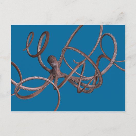 Giant Octopus Briefkaart (Voorkant)