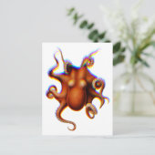 Giant Octopus Fringed Briefkaart (Staand voorkant)