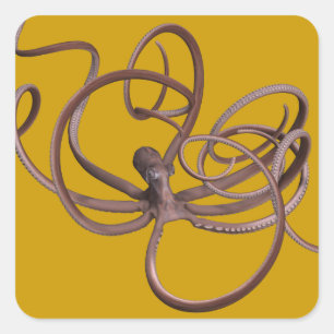 Giant Octopus Vierkante Sticker