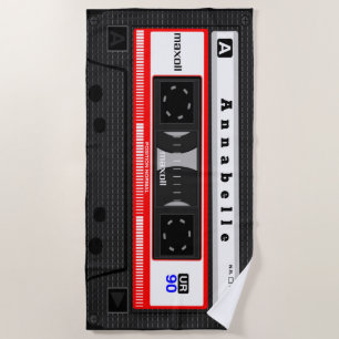 Giant Old School Cassette personaliseer de keukenh Strandlaken