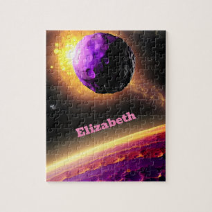 Giant Paars en Roze Cosmos Universe Fun Fantasy Legpuzzel