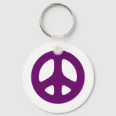 Giant Paars Peace Sign-Sleutelhanger Sleutelhanger (Voorkant)