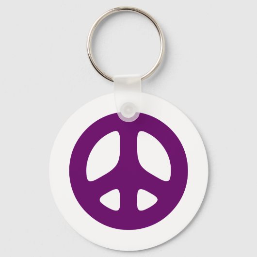 Giant Paars Peace Sign-Sleutelhanger Sleutelhanger (Voorkant)