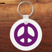 Giant Paars Peace Sign-Sleutelhanger Sleutelhanger (Voorkant)