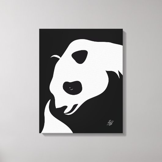Giant Panda Abstract Canvas afdrukken (Voorkant)