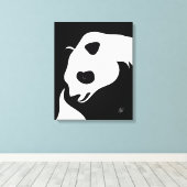 Giant Panda Abstract Canvas afdrukken (Insitu (Houten vloer))