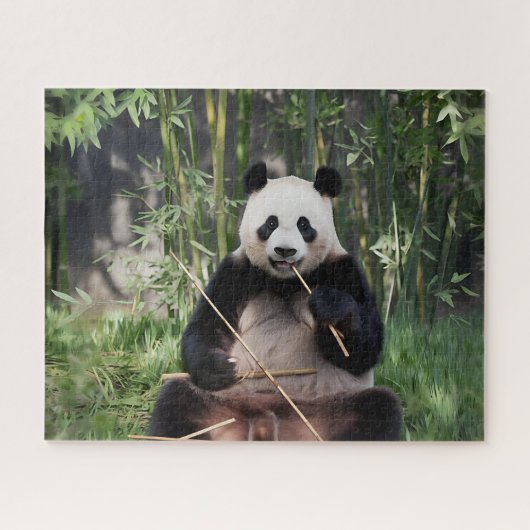 Giant Panda Bamboo Snack Legpuzzel (Horizontaal)
