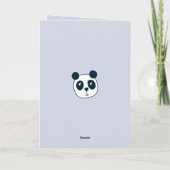 Giant Panda Beer Eerste 1e Verjaardagsfeestje Uitn Bedankkaart (Achterkant)