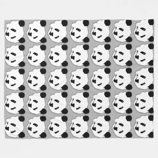 Giant Panda Beer Face Fleece Deken (Voorkant (Horizontaal))