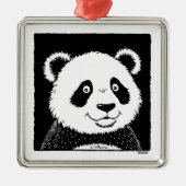 Giant Panda Beer Metalen Ornament (Voorkant)