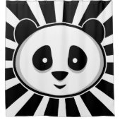Giant Panda Beer - Schattige zwart witte panda Douchegordijn (Voorkant)