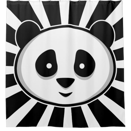 Giant Panda Beer - Schattige zwart witte panda Douchegordijn (Voorkant)