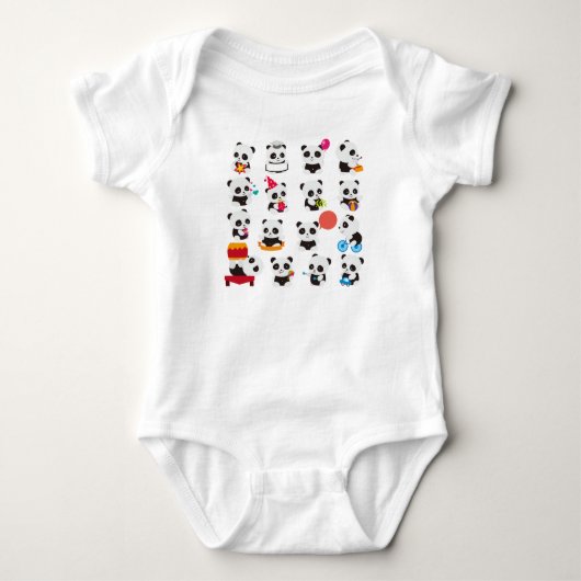 Giant panda Beer schattigheid Romper (Voorkant)