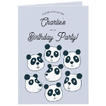 Giant Panda Beer Verjaardagsfeestuitnodiging Bedankkaart<br><div class="desc">Met een schattig Giant Panda beer cartoon ontwerp dat perfect is voor een verjaardagsfeestuitnodiging van een dierenvriend. U kunt de uitnodiging eenvoudig naar wens aanpassen door een van de teksten te wijzigen. Genderneutraal voor een jongen of meisje. Originele kunst van Nic Squirrell.</div>