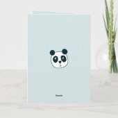 Giant Panda Beer Verjaardagsfeestuitnodiging Bedankkaart (Achterkant)