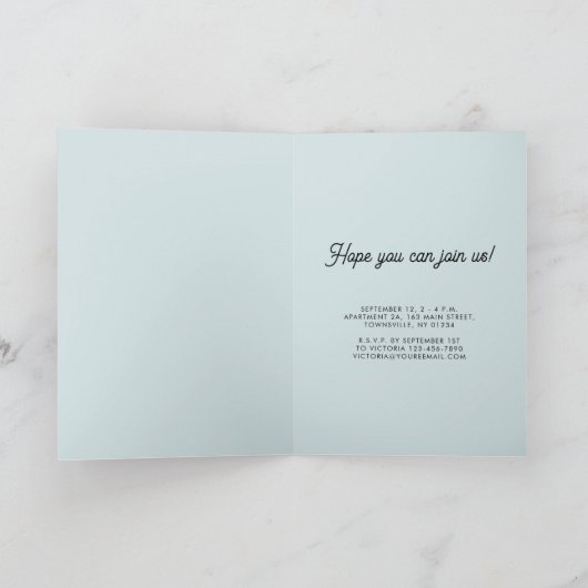 Giant Panda Beer Verjaardagsfeestuitnodiging Bedankkaart (Binnen)