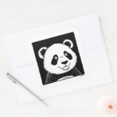Giant Panda Beer Vierkante Sticker (Envelop)