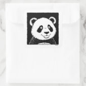 Giant Panda Beer Vierkante Sticker (Tas)