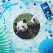 Giant Panda Beren Eating Bamboo (kinder partij) Papieren Bordje (Feest)