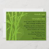 Giant Panda Beren en Groene Bamboe Bos Bruiloft Kaart (Achterkant)