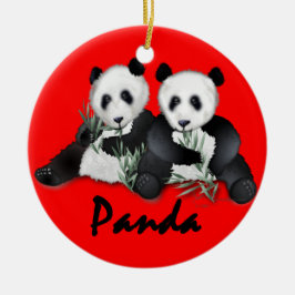 Giant Panda Beren kerstversiering Keramisch Ornament