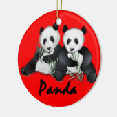 Giant Panda Beren kerstversiering Keramisch Ornament (Links)