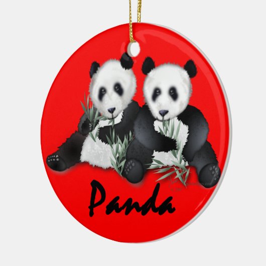 Giant Panda Beren kerstversiering Keramisch Ornament (Links)