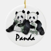 Giant Panda Beren kerstversiering Keramisch Ornament (Achterkant)